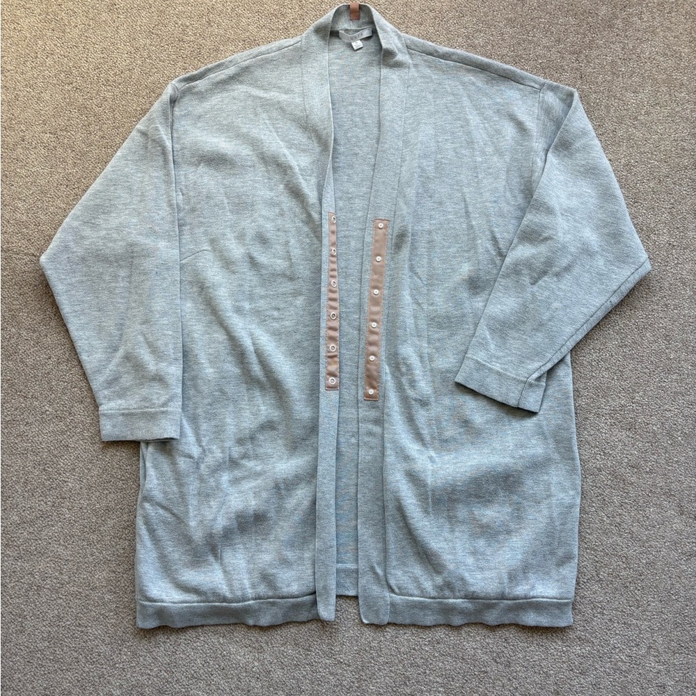 Lunya Cozy Cotton Silk Cardigan -  Mellow Grey Heather